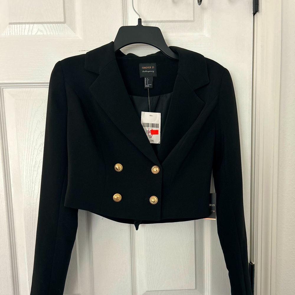 Blazer Crop Top